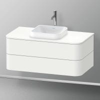 Immagine di Duravit HAPPY D.2 PLUS base sottolavabo sospesa per lavabi Happy D.2 Plus, 100 cm, 2 cassetti, cassetto superiore con scasso per il sifone e coprisifone, colore bianco finitura opaco HP497103636