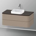 Immagine di Duravit HAPPY D.2 PLUS base sottolavabo sospesa per lavabi Happy D.2 Plus, 100 cm, 2 cassetti, cassetto superiore con scasso per il sifone e coprisifone, finitura lino HP497107575
