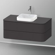 HAPPY D.2 PLUS base sottolavabo sospesa 100 cm per consolle, 2 cassetti, colore grigio grafite finitura opaco