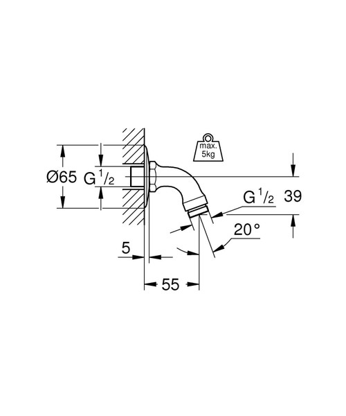 Immagine di Grohe Relexa raccordo da 1/2" finitura cromo 28429000