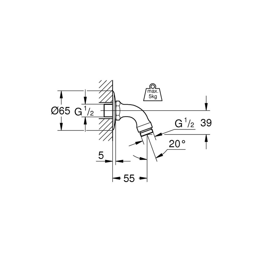 Immagine di Grohe Relexa raccordo da 1/2" finitura cromo 28429000