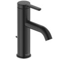 Immagine di Duravit C.1 miscelatore monocomando, a leva, taglia M, con scarico e saltarello, colore nero finitura opaco C11020001046
