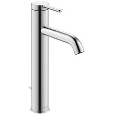 Immagine di Duravit C.1 miscelatore monocomando, a leva, taglia L, con scarico e saltarello, finitura cromo C11030001010