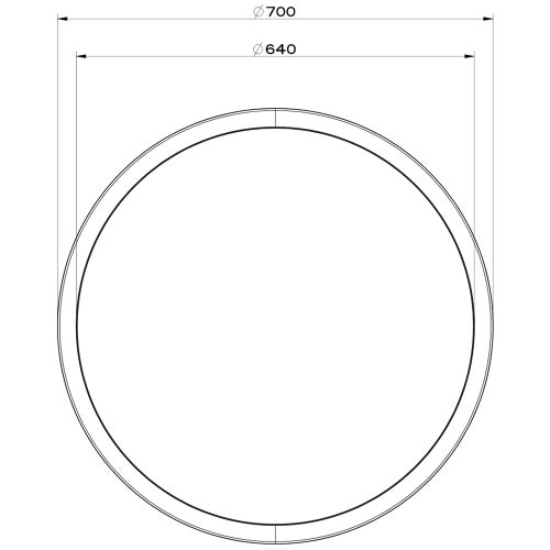 Immagine di Gessi CONO specchio a parete, diametro 70 cm, telaio colore bianco 45921#520