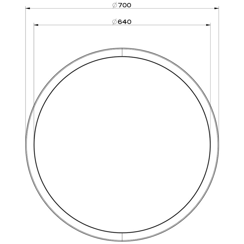 Immagine di Gessi CONO specchio a parete, diametro 70 cm, telaio colore bianco 45921#520