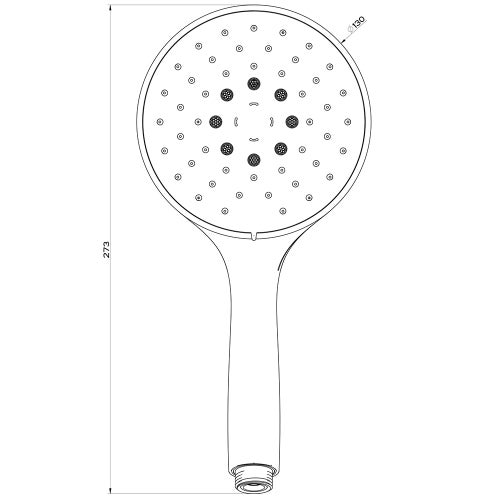 Immagine di Gessi SHOWER doccetta anticalcare tre getti, finitura finox 14376#149
