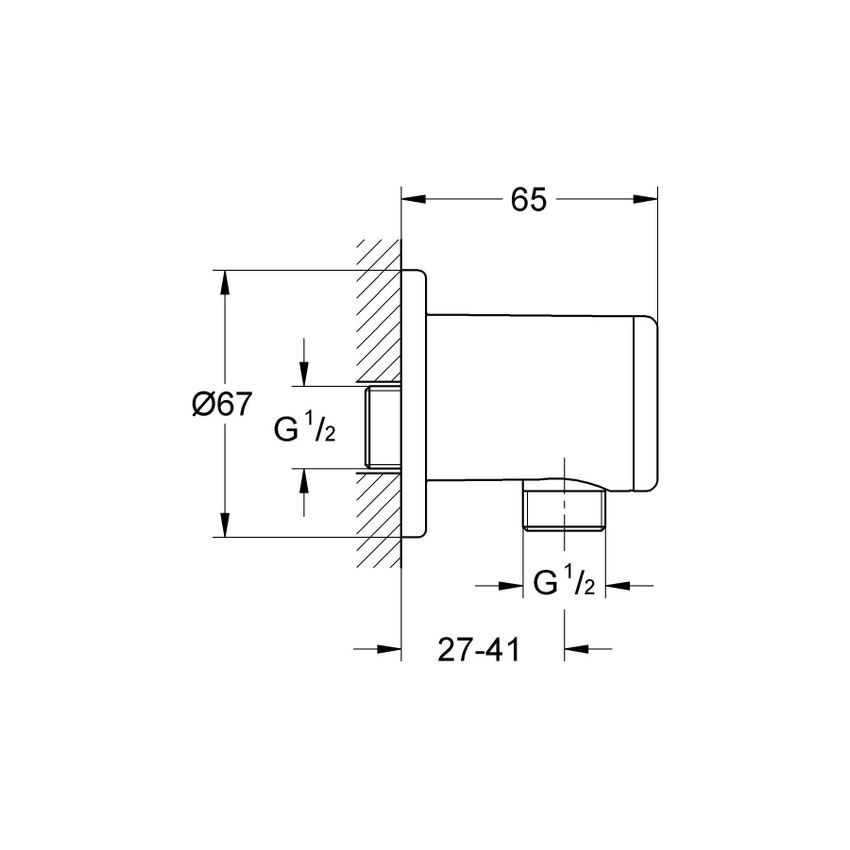Immagine di Grohe Relexa Raccordo erogatore finitura cromo 28636000