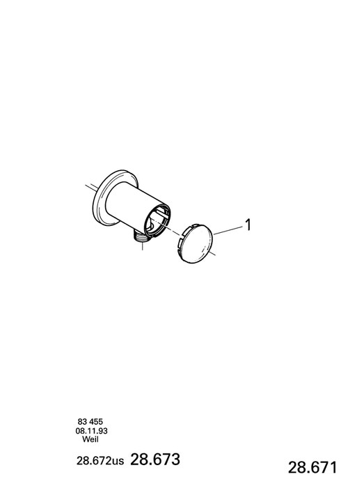 Immagine di Grohe Relexa Raccordo erogatore finitura cromo 28671000