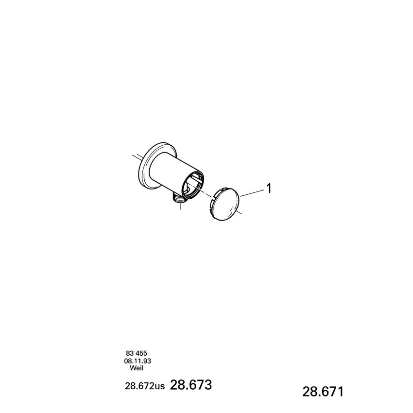 Immagine di Grohe Relexa Raccordo erogatore finitura cromo 28671000