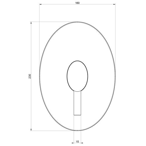 Immagine di Gessi OVALE miscelatore a parete, 1 uscita, finitura finox 44702#149
