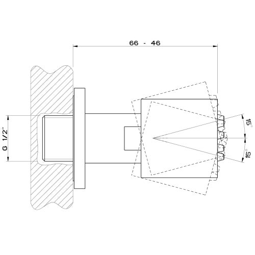 Immagine di Gessi SHOWER soffione laterale orientabile, finitura cromo 13375#031