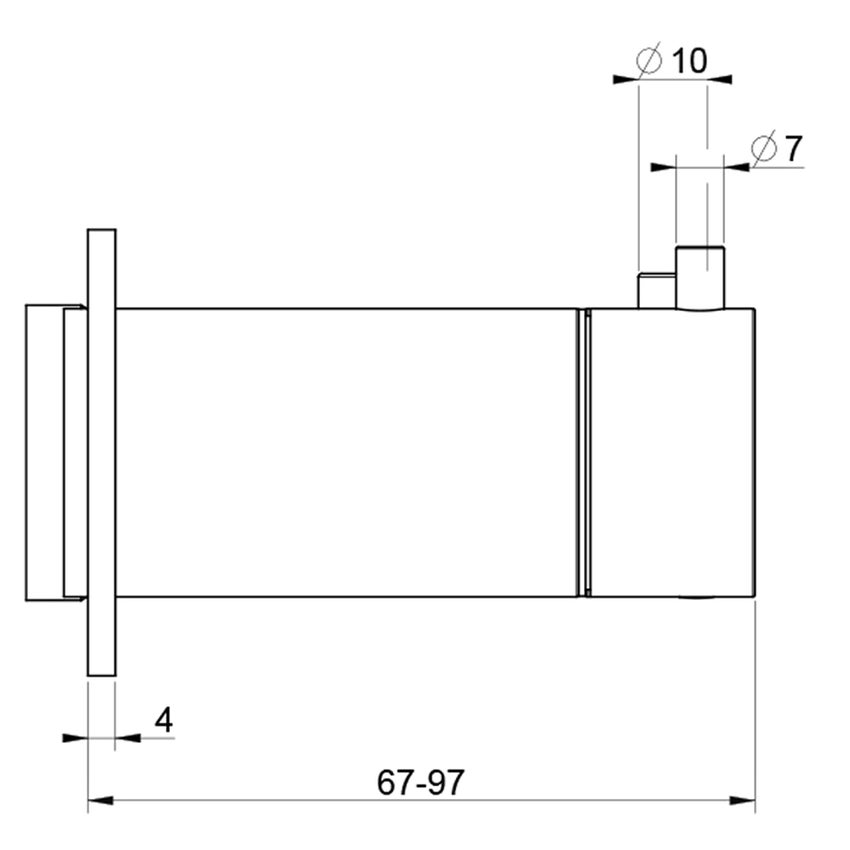 Immagine di Gessi 316 SHOWER miscelatore termostatico doccia, a parete, 1 uscita, senza corpo incasso, finitura steel brushed 54032#239
