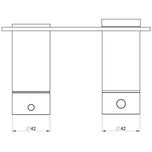 Immagine di Gessi 316 SHOWER miscelatore termostatico doccia, a parete, 1 uscita, senza corpo incasso, finitura steel brushed 54032#239