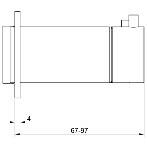 Immagine di Gessi 316 SHOWER miscelatore termostatico doccia, a parete, 2 uscite, senza corpo incasso, finitura steel brushed 54034#239