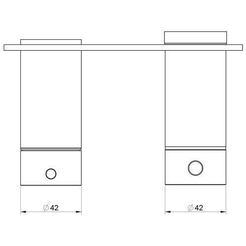 Immagine di Gessi 316 SHOWER miscelatore termostatico doccia, a parete, 2 uscite, senza corpo incasso, finitura steel brushed 54034#239