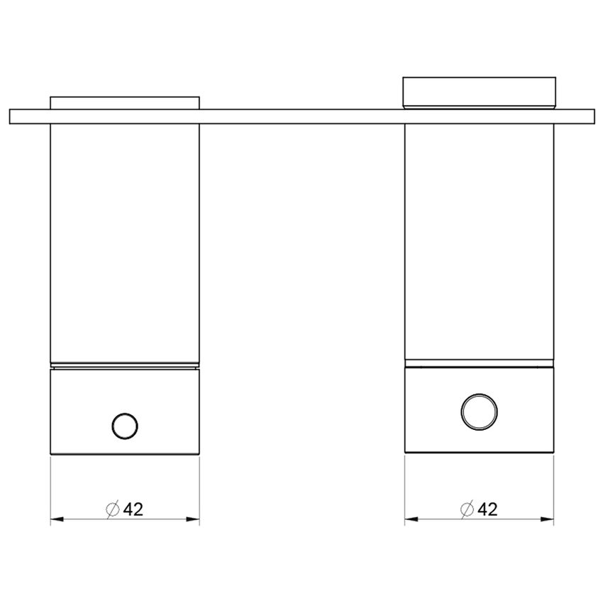 Immagine di Gessi 316 SHOWER miscelatore termostatico doccia, a parete, 2 uscite, senza corpo incasso, finitura steel brushed 54034#239