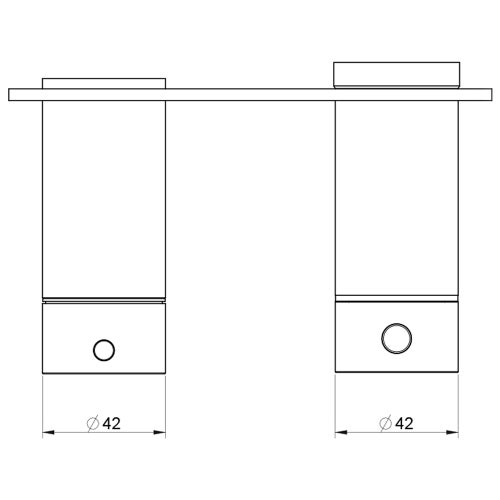 Immagine di Gessi 316 miscelatore termostatico doccia, a parete, 3 uscite, senza corpo incasso, finitura steel brushed 54036#239