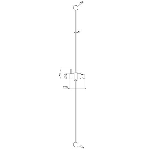 Immagine di Gessi 316 SHOWER asta saliscendi, finitura copper brushed PVD 54042#708
