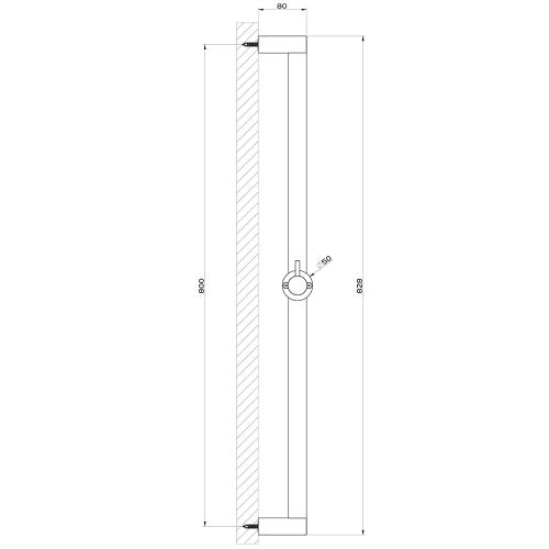 Immagine di Gessi 316 SHOWER asta saliscendi, finitura copper brushed PVD 54042#708