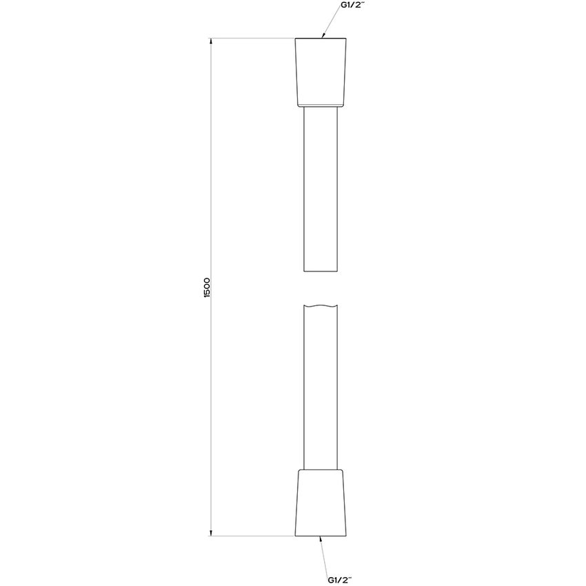 Immagine di Gessi 316 SHOWER flessibile Darkflex, L.150 cm, finitura steel brushed 54137#239