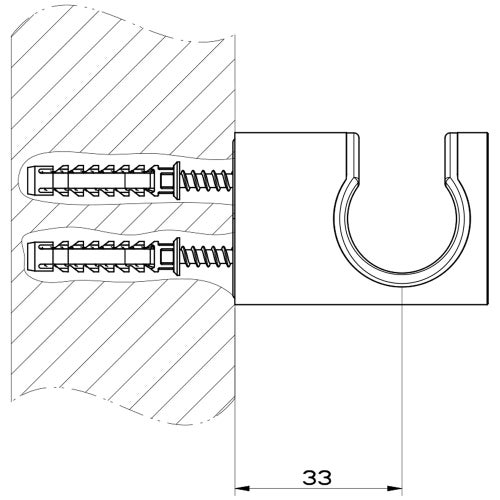 Immagine di Gessi 316 supporto fisso per doccetta, finitura steel brushed 54157#239