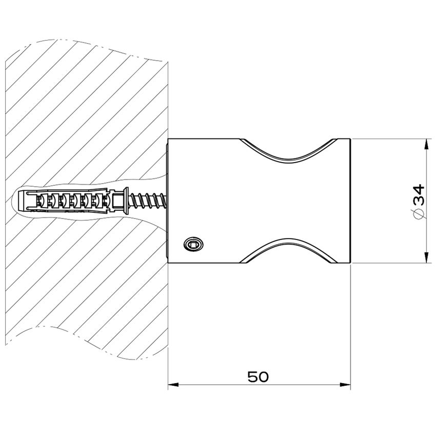 Immagine di Gessi 316 supporto fisso per doccetta, finitura steel brushed 54157#239