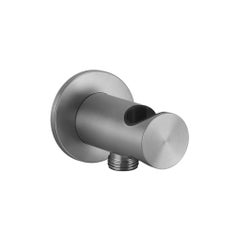 Immagine di Gessi 316 SHOWER presa acqua con supporto doccetta, finitura steel brushed 54161#239