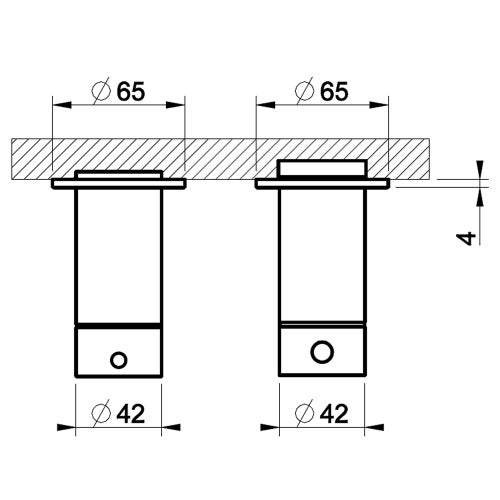 Immagine di Gessi 316 miscelatore termostatico doccia, a parete, 1 uscita, senza corpo incasso, finitura steel brushed 54232#239