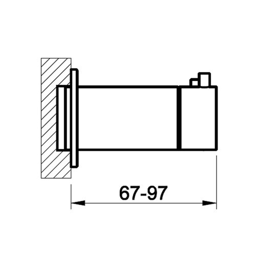 Immagine di Gessi 316 miscelatore termostatico doccia, a parete, 1 uscita, senza corpo incasso, finitura steel brushed 54232#239