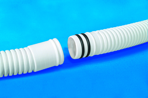 Immagine di Tecnogas Tubo flessibile per scarico condizionatore in PP corrugato con innesti  Ø 16-18, rotolo da 50 Mt. 52018