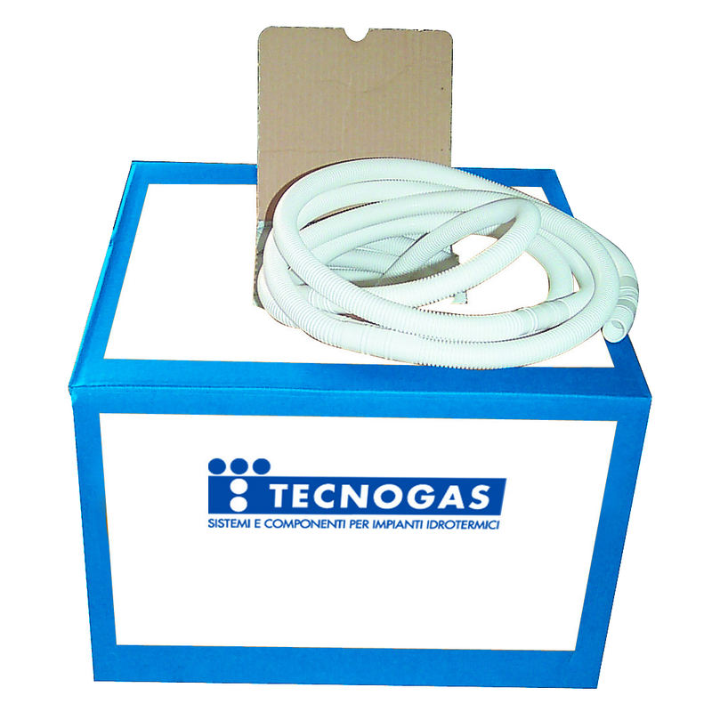 Immagine di Tecnogas Tubo flessibile per scarico condizionatore in PP corrugato con innesti  Ø 18-20, rotolo da 50 Mt. 52019