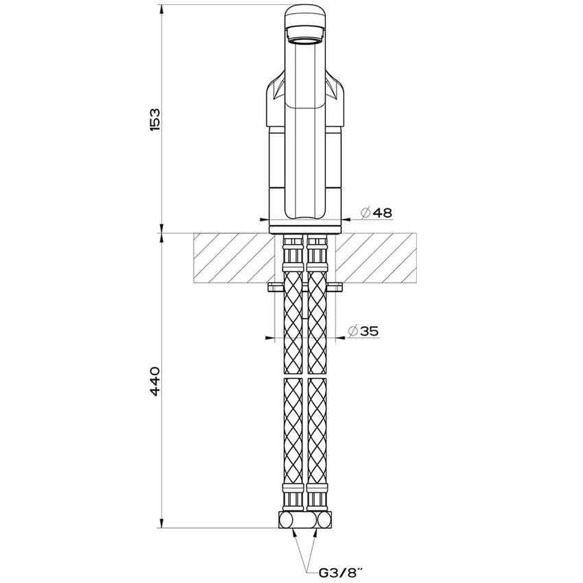 Immagine di Gessi CARY miscelatore monocomando con canna girevole, per lavello, finitura cromo 17114#031