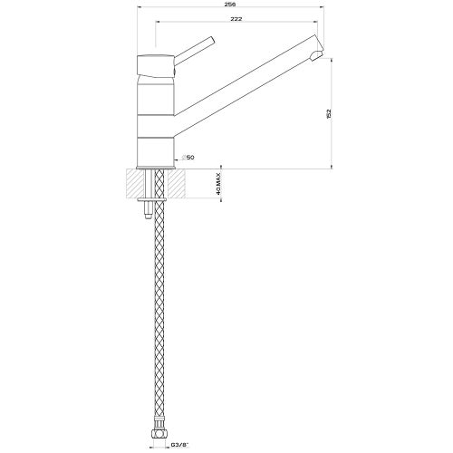 Immagine di Gessi CARY miscelatore monocomando con canna girevole, per lavello, finitura cromo 17116#031