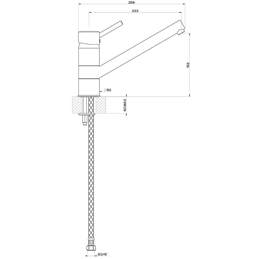 Immagine di Gessi CARY miscelatore monocomando con canna girevole, per lavello, finitura cromo 17116#031