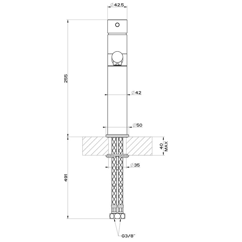 Immagine di Gessi NEUTRON miscelatore monocomando con canna girevole, per lavello, finitura cromo 17118#031