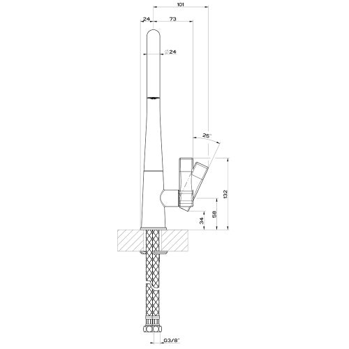 Immagine di Gessi PROTON miscelatore monocomando con canna girevole, finitura cromo 17151#031