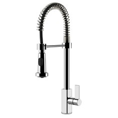 Immagine di Gessi MONACO miscelatore semi pro monocomando, con canna girevole e doccetta estraibile doppio getto, finitura cromo 17157#031