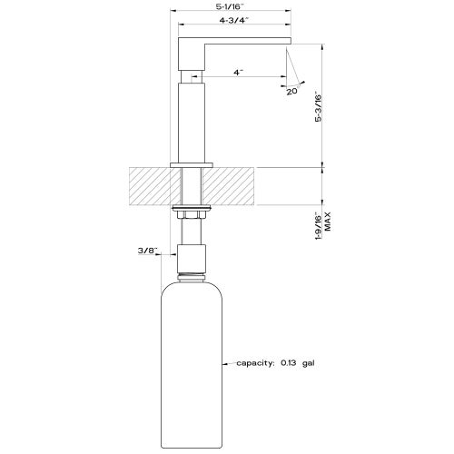 Immagine di Gessi Dispenser porta sapone da banco con carica dall'alto, finitura cromo 29653#031