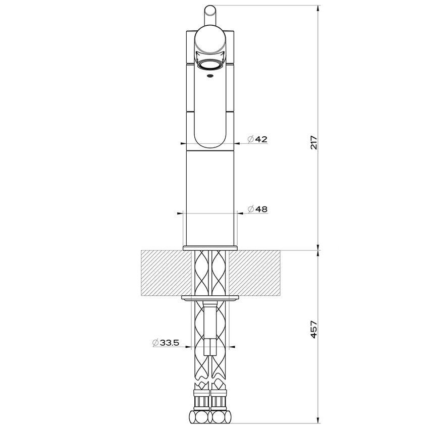 Immagine di Gessi OXYGENE miscelatore monocomando con canna girevole, per lavello, finitura cromo 50301#031