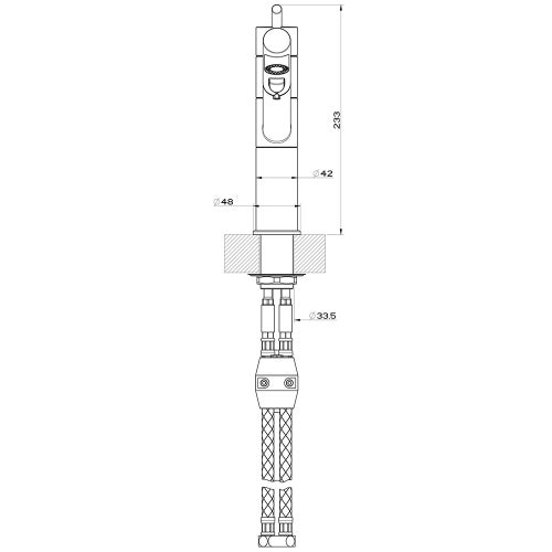 Immagine di Gessi OXYGENE miscelatore monocomando, con canna girevole e doccetta estraibile doppio getto, per lavello, finitura cromo 50303#031