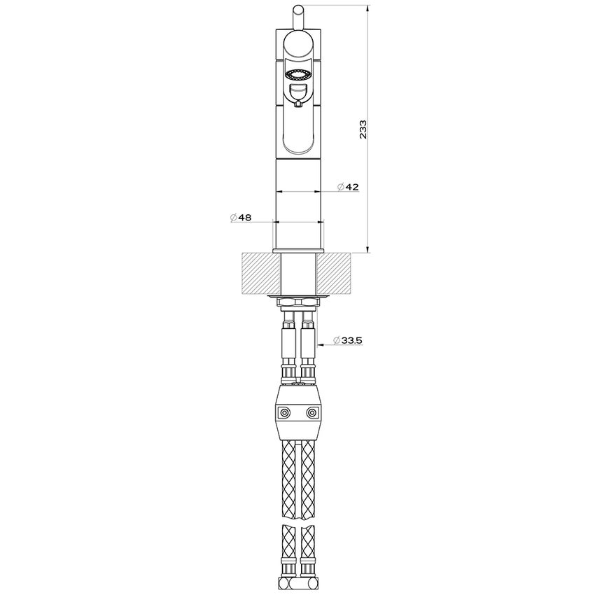 Immagine di Gessi OXYGENE miscelatore monocomando, con canna girevole e doccetta estraibile doppio getto, per lavello, finitura cromo 50303#031