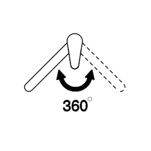 Immagine di Gessi OXYGENE miscelatore monocomando sotto finestra, con canna girevole abbattibile, finitura cromo 50311#031