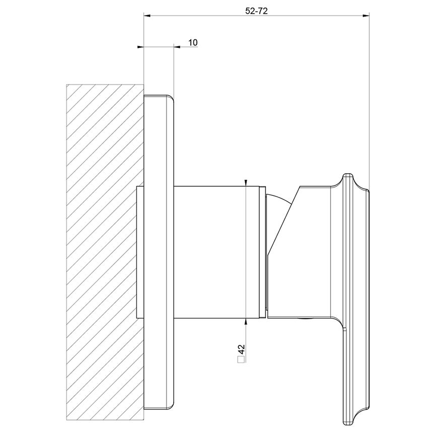 Immagine di Gessi ELEGANZA miscelatore a parete, 1 uscita, senza corpo incasso, finitura gold CCP 46106#080