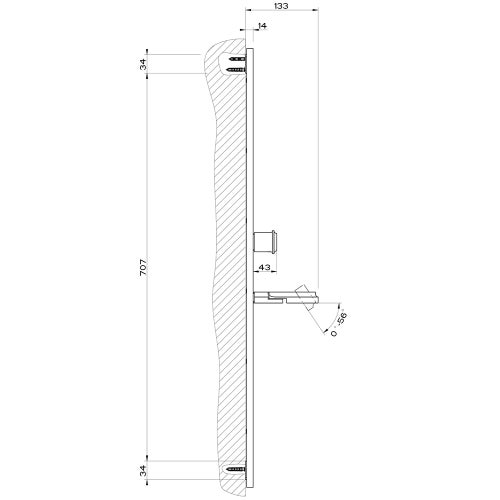 Immagine di Gessi ELEGANZA asta saliscendi, finitura black metal PVD 46142#706