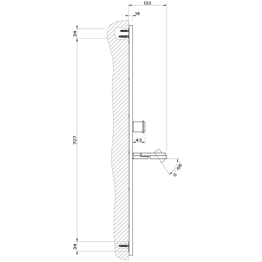 Immagine di Gessi ELEGANZA asta saliscendi, finitura black metal PVD 46142#706