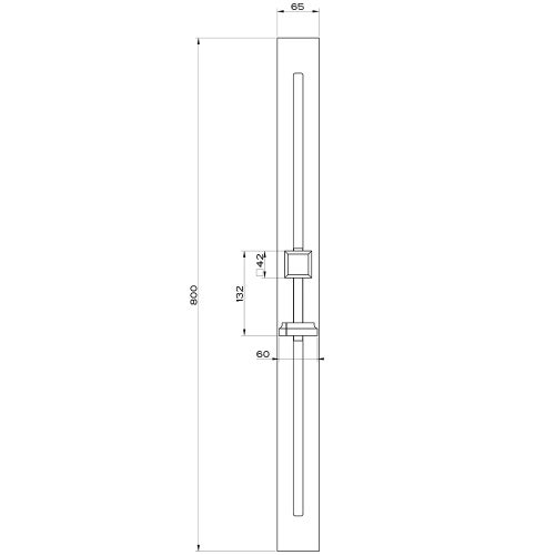 Immagine di Gessi ELEGANZA asta saliscendi, finitura black metal PVD 46142#706