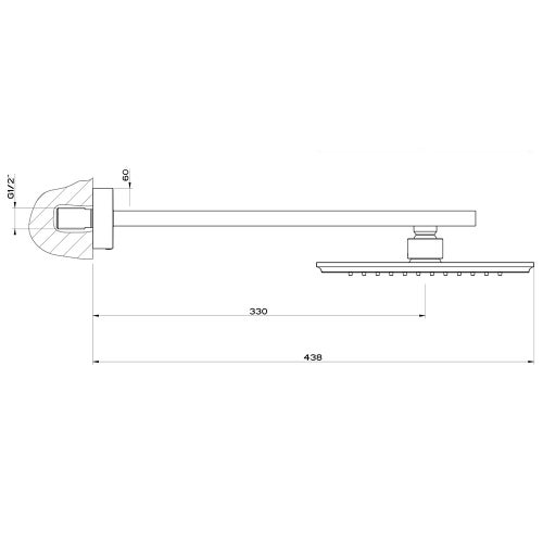 Immagine di Gessi ELEGANZA soffione anticalcare a parete orientabile, finitura gold brushed CCP 46148#087