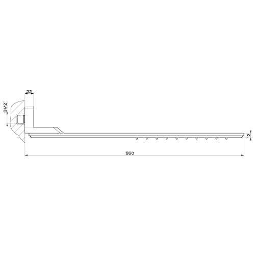 Immagine di Gessi ELEGANZA soffione a parete, finitura mirror steel 46155#238