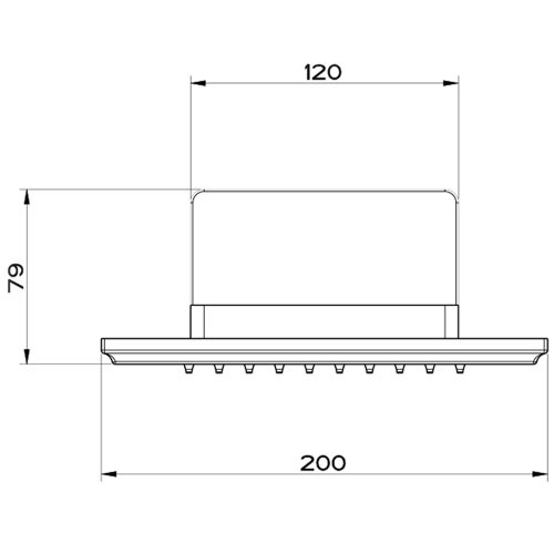 Immagine di Gessi ELEGANZA soffione a parete, finitura mirror steel 46155#238