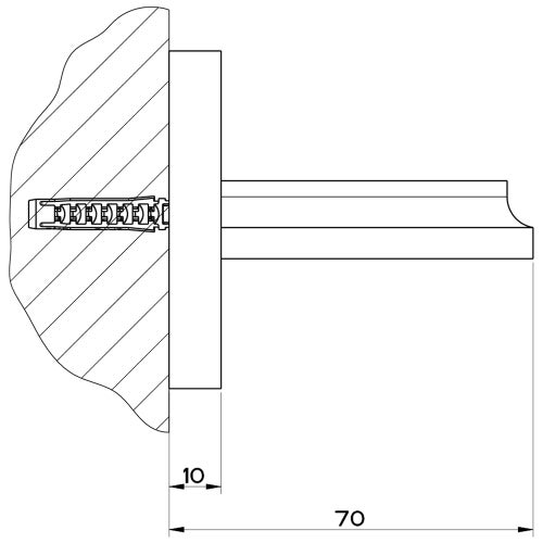 Immagine di Gessi ELEGANZA supporto fisso per doccetta, finitura copper PVD 46157#030